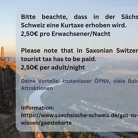 B6 - Urlaubsmagie - Inmitten Der Saechsischen Schweiz Mit Balkon Mit Ausblick Auf Sandsteine Apartamento *
