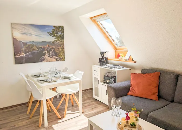 B6 - Urlaubsmagie - Inmitten Der Saechsischen Schweiz Mit Balkon Mit Ausblick Auf Sandsteine