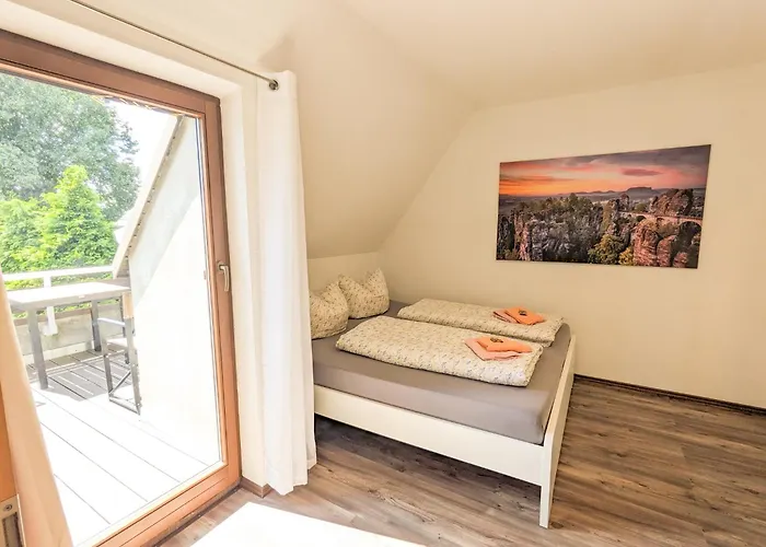 B6 - Urlaubsmagie - Inmitten Der Saechsischen Schweiz Mit Balkon Mit Ausblick Auf Sandsteine